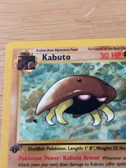 Pokemon TCG Kabuto Fossil 50/62 1st Edition Stage 1 30 HP Regular English 1999 - Image 3
