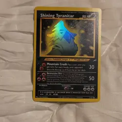 Pokemon Shining Tyranitar Neo Destiny 113/105 Secret Rare Holo 80 HP English - Image 1