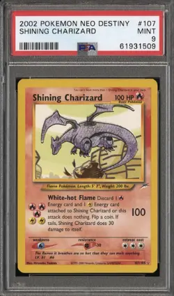 2002 POKEMON NEO DESTINY #107 SHINING CHARIZARD PSA 9 - Image 1