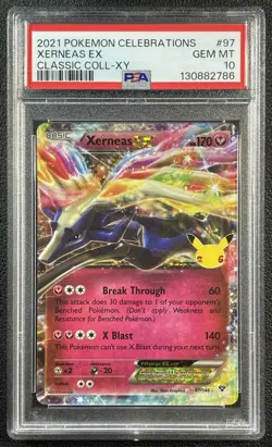 XERNEAS PSA 10 2021 POKEMON SWSH CELEBRATIONS #97/146 CLASSIC COLL XY 786 - Image 1