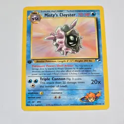Pokemon TCG Misty's Cloyster Gym Heroes 1st Edition Rare 29/132 WOTC 2000 - Image 1