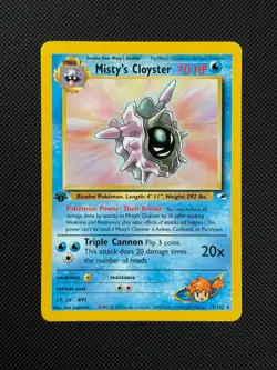 Pokemon Cards Misty's Cloyster 29/132 1ST EDITION Gym Heroes WOTC Non Holo Rare - Image 2