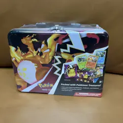 Pokemon TCG Charizard Collectors Treasure Chest Lunch Box Tin - Image 1
