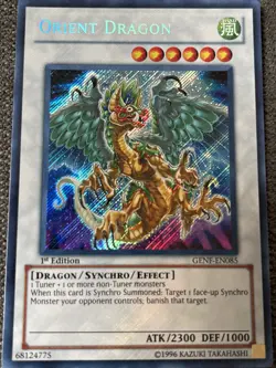 Yugioh GENF-EN085 Orient Dragon 1st Edition Secret Rare New Near Mint Condition - Image 1