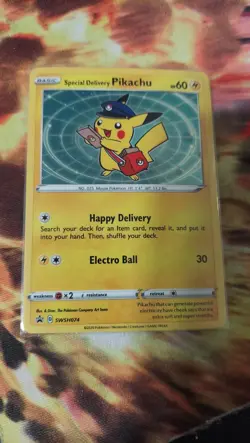 Special Delivery Pikachu SWSH074 SWSH: Sword & Shield Promo Cards Holo - Image 1