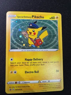 Special Delivery Pikachu SWSH074 SWSH: Sword & Shield Promo Cards Holo - Image 1