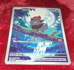 Zorua 142/086 WHITE FLARE Illustration Rare IR Scarlet & Violet era Pokemon Card - Image 2