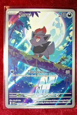Zorua 142/086 WHITE FLARE Illustration Rare IR Scarlet & Violet era Pokemon Card - Image 3