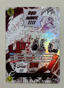 Gum-Gum Fire-Fist Pistol Red Hawk (Alt Art) OP11-114 English - One Piece - NM - Image 1