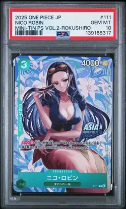 Nico Robin PSA 10 Mini Tin Pack Set Vol. 2 Rokushiro One Piece Japanese - Image 1