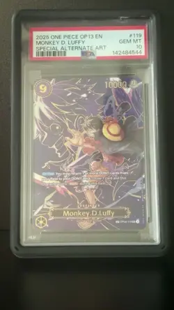 2025 ONE PIECE OP13-CARRYING ON HIS WILL #119 MONKEY D. LUFFY PSA 10 - Image 1