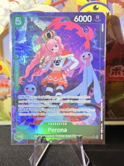 One Piece OP14-033 Perona SR Alt Art OP14 The Azure Sea's Seven English NM - Image 1