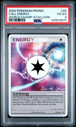 2009 POKEMON WORLD CHAMPIONSHIPS PROMO STALLGON #92 CALL ENERGY PSA 4 - Image 1