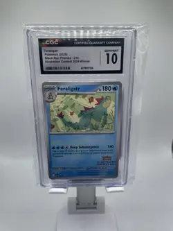 2025 Pokemon TCG CGC 10 Feraligatr Black Star Promo Illustration Contest Winner - Image 1