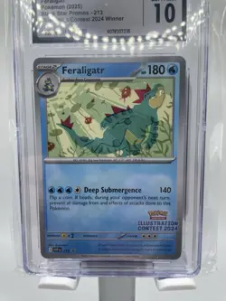 2025 Pokemon TCG CGC 10 Feraligatr Black Star Promo Illustration Contest Winner - Image 3