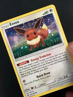 Pokemon TCG Eevee 101/149 Sun & Moon Cosmos Holo Promo LP - Image 3