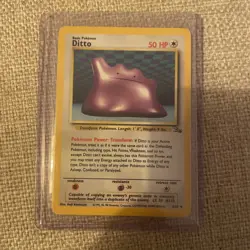 Pokemon TCG Ditto Fossil Holo Rare Card 3/62 - Image 1