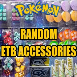 Lot of 10x Pokemon Random ETB Accessories Coins Markers Pins Dice Dividers Sets - Image 1