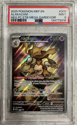 Alakazam Pokemon Center Stamped Mega Evolution Promo #009 PSA 9 - Image 1