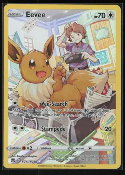 Pokemon Eevee Ultra Rare SWSH09 Brilliant Stars Trainer Gallery TG11/TG30 NM - Image 1