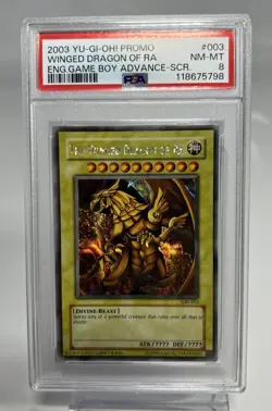 Yu-Gi-Oh! The Winged Dragon of Ra Game Boy ADV Secret Rare Promo GBI-003 PSA 8 - Image 1