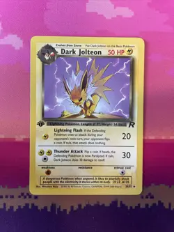 Pokemon Card Dark Jolteon Team Rocket 1st Edition Uncommon 38/82 Near Mint - Image 1