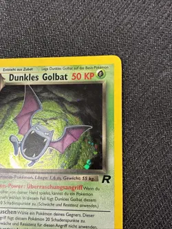 GERMAN Holo Foil Dark Dunkles Golbat 7/82 Team Rocket Set Pokemon Cards LP - Image 5