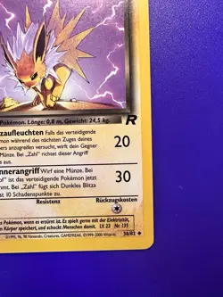 DUNKLES BLITZKA DARK JOLTEON GERMAN 38/82 2000 POKEMON TCG - Image 4