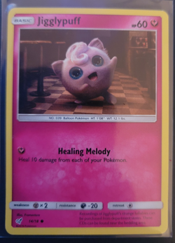 Jigglypuff (Holo Common) 14/18 Detective Pikachu Holo Pokemon card - Image 1