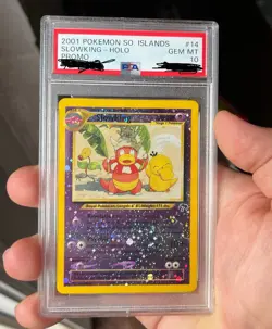 Pokemon Slowking #14 Southern Island Reverse Holo Card - PSA 10 - Double Swirl - Image 1