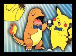 🦉 2000 Pokemon TV Series 3 P06 of 6 Puzzle Cards (Pikachu / Charmander) - Image 1