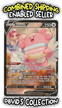 Blissey V TG22/TG30 - Pokemon TCG Silver Tempest Trainer Gallery Holo Card - NM - Image 1
