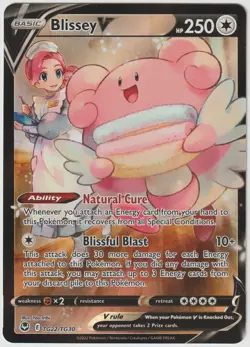 Blissey V TG22/TG30 - Pokemon TCG Silver Tempest Trainer Gallery Holo Card - NM - Image 2