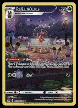 Pokemon Cards Kricketune GG02/GG70 Crown Zenith Galarian Gallery Holo NM - Image 1