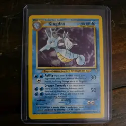 Pokemon TCG Kingdra Neo Genesis Unlimited Holo Rare Card #08/111 English NM - Image 1