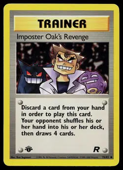 Pokemon Card - Imposter Oak's Revenge Team Rocket 76/82 Uncommon 1st Edition - Image 1