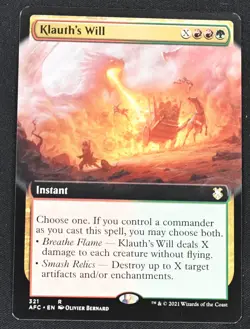 Klauth’s Will #321 Extended Art MTG Forgotten Realms Commander NM - Image 1