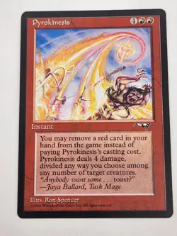 Magic the Gathering ~ MTG ~ 1x Pyrokinesis ~ Alliances ~ Mp - Image 1