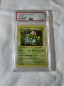 Pokemon Ivysaur Base Set Shadowless 1st Edition 30/102 PSA 8 - Image 1