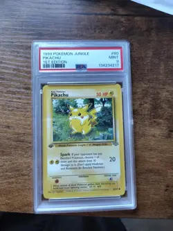 1999 POKEMON JUNGLE 1ST EDITION #60 PIKACHU PSA 9 - Image 1