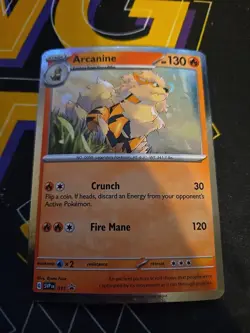 Pokemon TCG Arcanine SVP Black Star Promos SVP011 Promo Cosmos Holo Rare A1 - Image 1