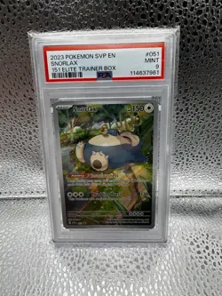 Pokemon 2023 SVP en Snorlax 151 Elite Trainer Box #51 Black Star Promo PSA 9 - Image 1