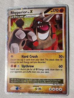 Played (HP) Rhyperior LV.X - Holo #DP29 Diamond and Pearl Promo Pokemon TCG - Image 3