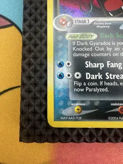 2004 Pokemon EX Team Rocket Returns Dark Gyarados Reverse Holo Foil 36/109 - Image 4