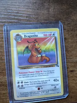 Dragonite Fossil Unlimited Rare Pokemon TCG HP WOTC 19/62 - Image 2
