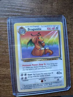 Dragonite Fossil Unlimited Rare Pokemon TCG HP WOTC 19/62 - Image 3