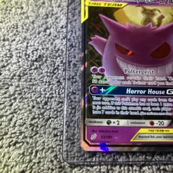 Pokemon Gengar & Mimikyu GX 53/181 Team Up Holo Ultra Rare. - Image 5