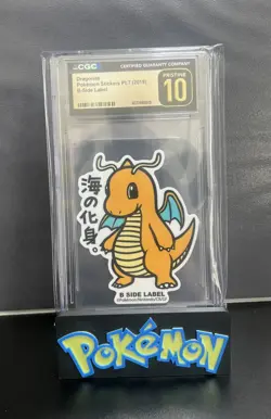2019 Pokemon Dragonite B-Side Label Stickers Japanese Exclusive Pristine CGC 10 - Image 1