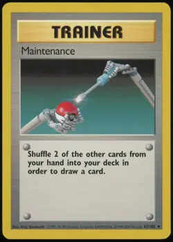 MAINTENANCE (Trainer) 1999-2000 Pokemon Base Set 4th Edition 83/102 - NM - Image 1