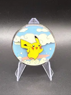 Pokemon Celebrations 25th Anniversary Flying & Surfing Pikachu Enamel Pin - Image 1